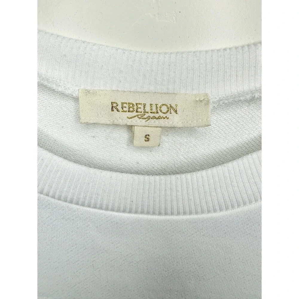 Rebellion Crochet Granny Square Sweatshirt S Cottagecore Craftcore Shabby Chic - Picture 7 of 9